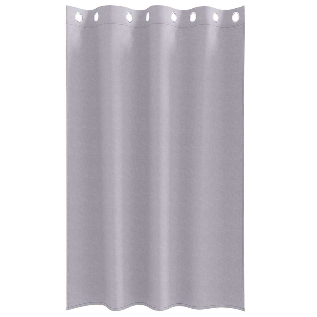 Zwart-out Gordijnen met Ringen 2 st Metaalgrijs 175 x 140 cm