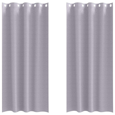 Zwart-out Gordijnen met Ringen 2 st Metaalgrijs 245 x 140 cm