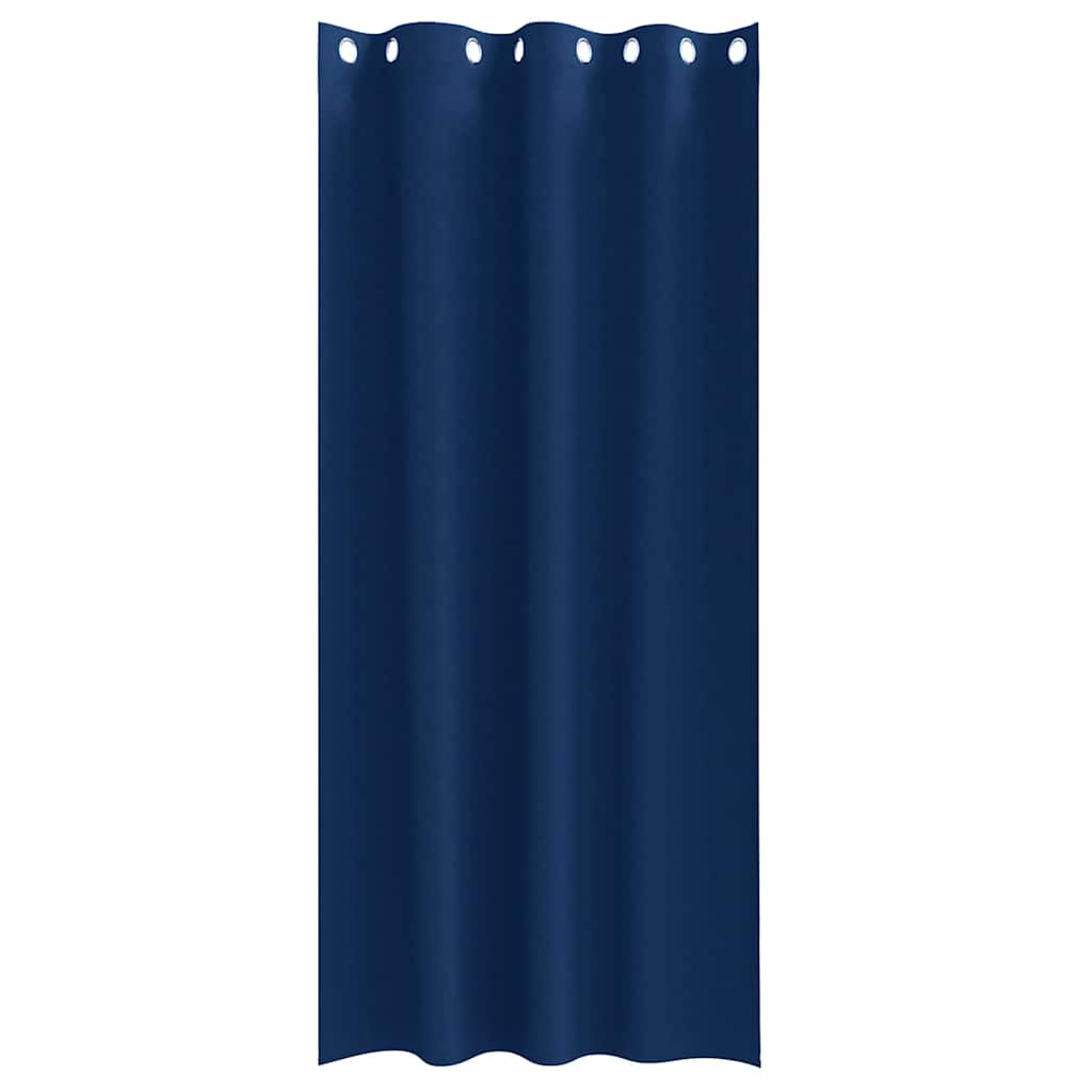 Zwart-out Gordijnen met Ringen 2 st Donkerblauw 245 x 140 cm