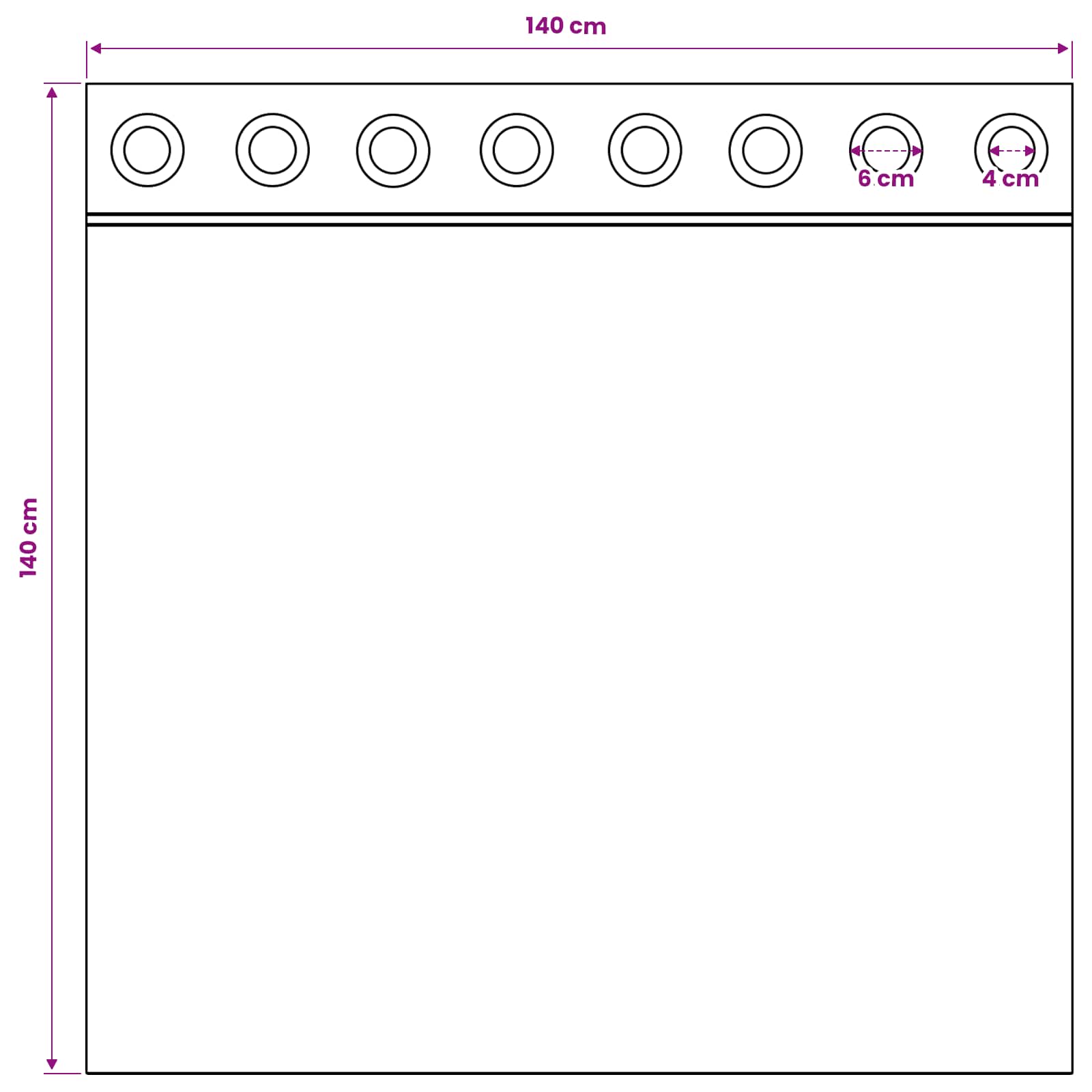 Zwart-out Gordijnen met Ringen 2 st Licht Bruin 140 x 140 cm