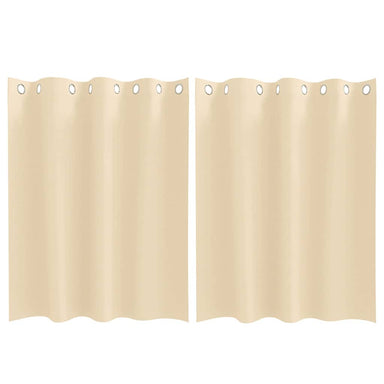 Zwart-out Gordijnen met Ringen 2 st Crème 140 x 140 cm