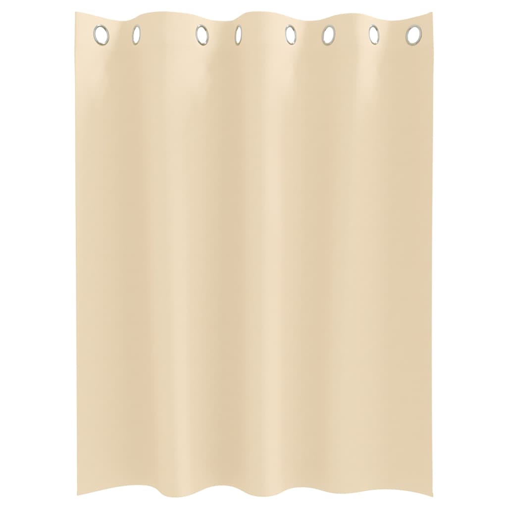 Zwart-out Gordijnen met Ringen 2 st Crème 140 x 140 cm