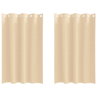 Zwart-out Gordijnen met Ringen 2 st Crème 175 x 140 cm