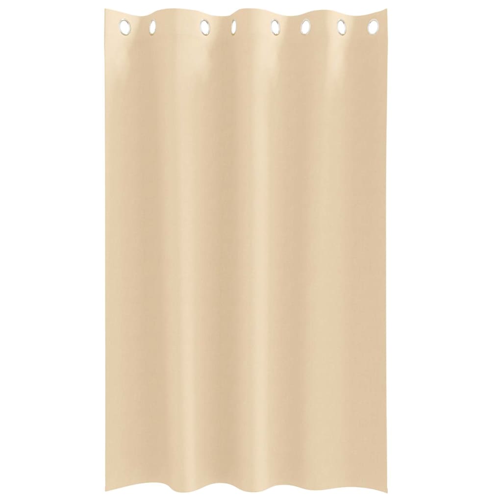 Zwart-out Gordijnen met Ringen 2 st Crème 175 x 140 cm