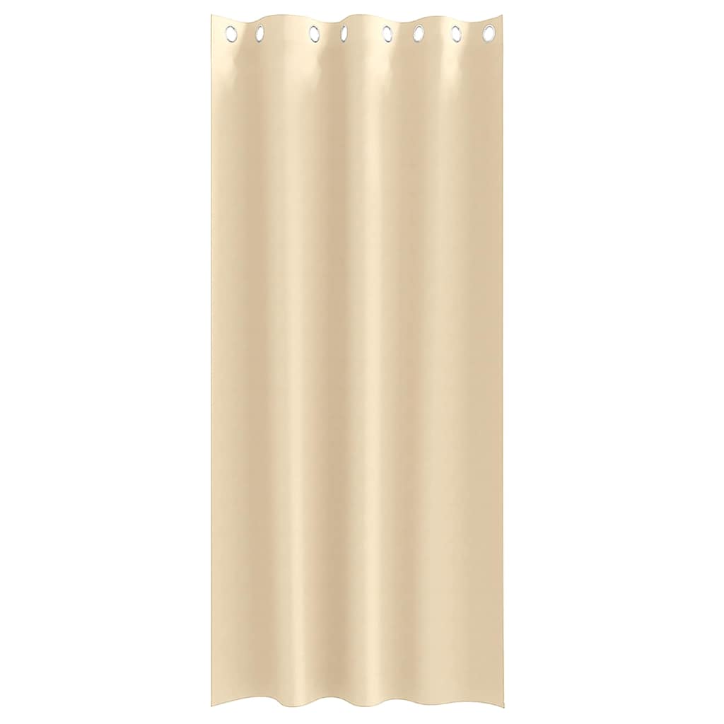Zwart-out Gordijnen met Ringen 2 st Crème 245 x 140 cm