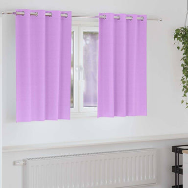 Zwart-out Gordijnen met Ringen 2 st Paars 140 x 140 cm
