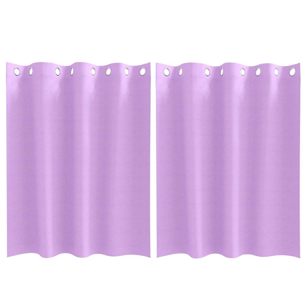 Zwart-out Gordijnen met Ringen 2 st Paars 140 x 140 cm
