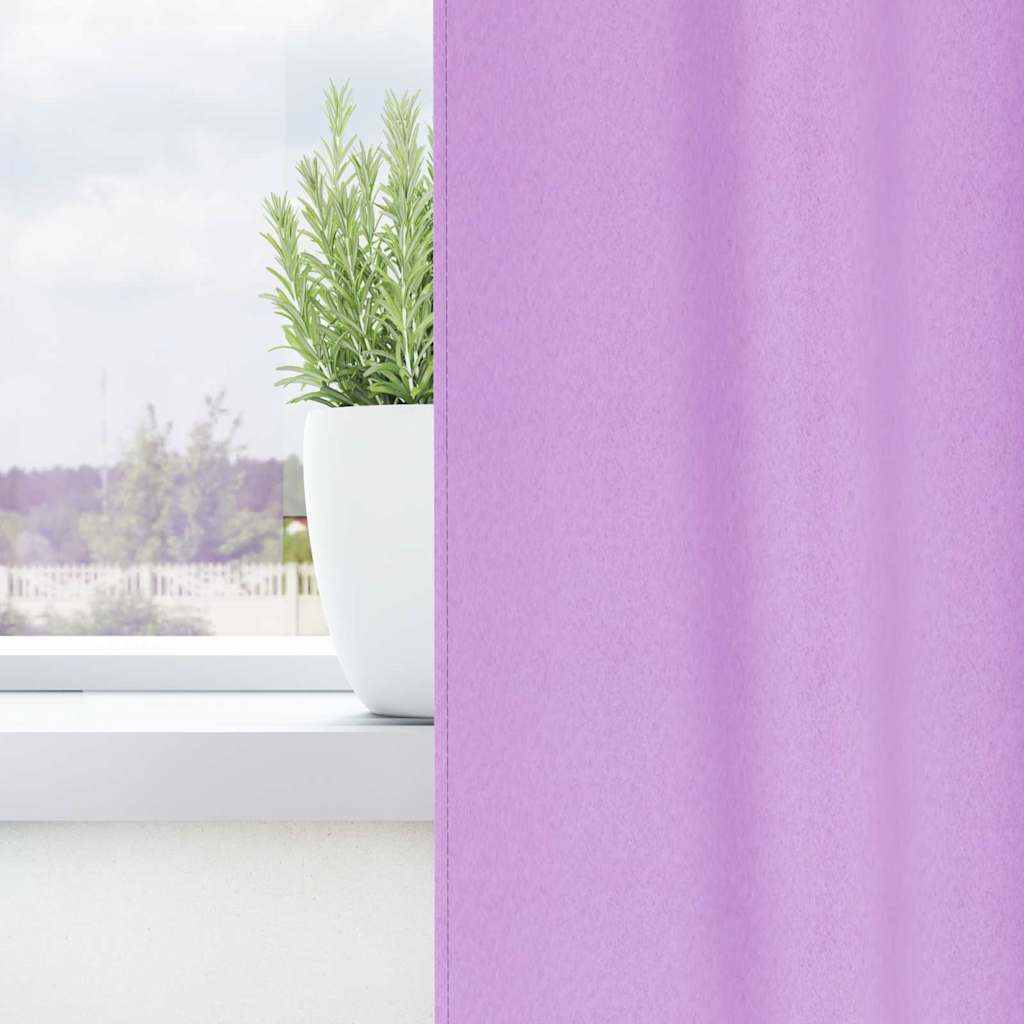 Zwart-out Gordijnen met Ringen 2 st Paars 245 x 140 cm