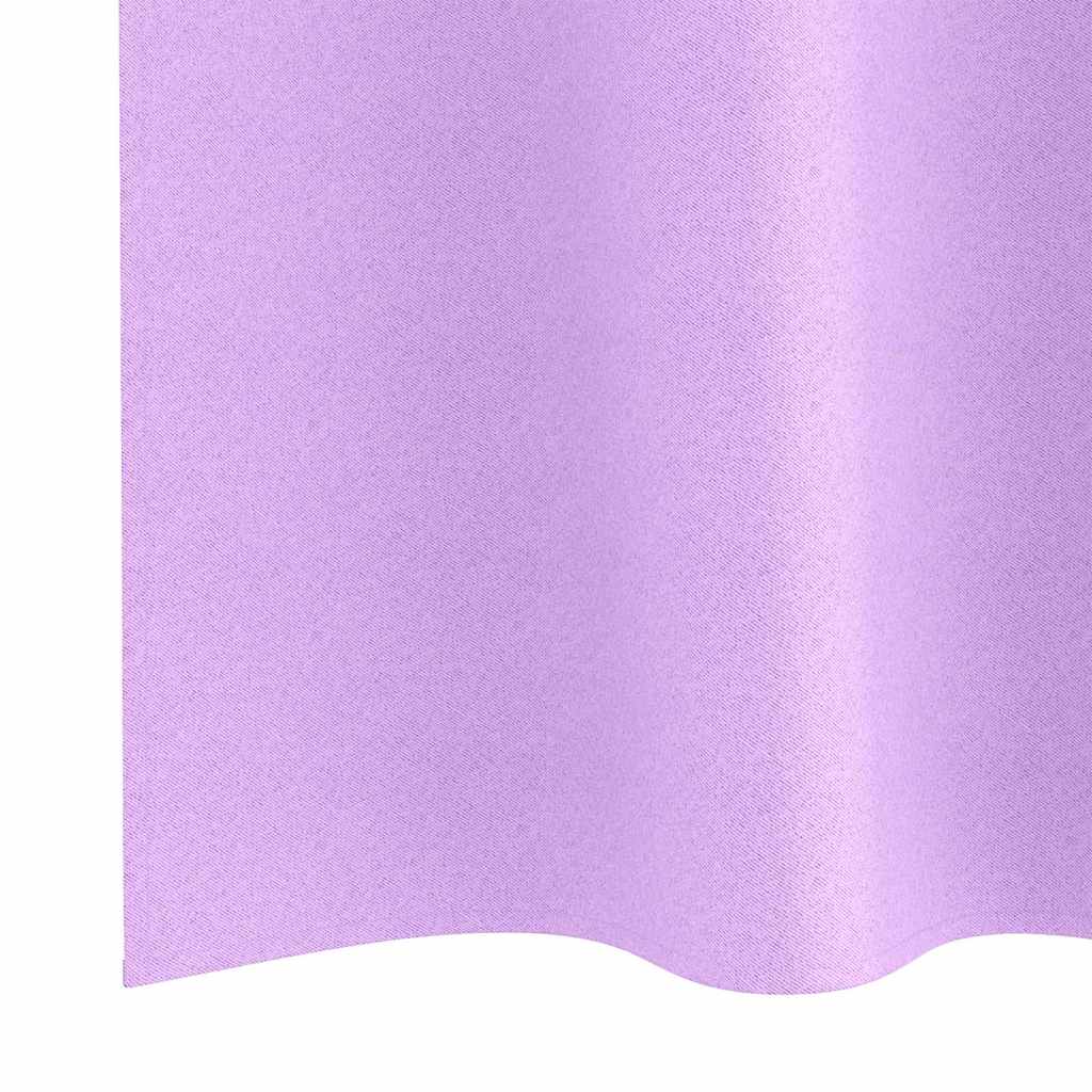 Zwart-out Gordijnen met Ringen 2 st Paars 260 x 140 cm