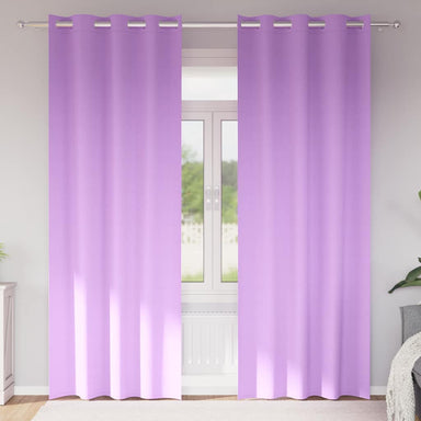 Zwart-out Gordijnen met Ringen 2 st Paars 260 x 140 cm