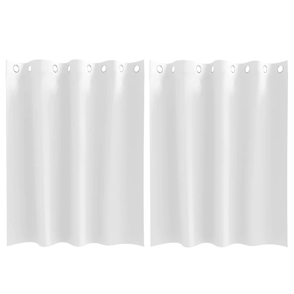 Zwart-out Gordijnen met Ringen 2 st Puur Wit 140 x 140 cm