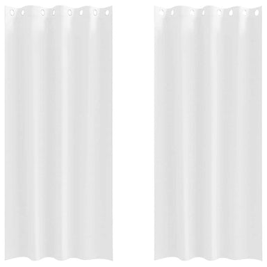 Zwart-out Gordijnen met Ringen 2 st Puur Wit 260 x 140 cm