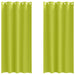 Zwart-out Gordijnen met Ringen 2 st Groen 245 x 140 cm