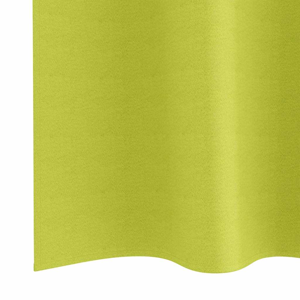 Zwart-out Gordijnen met Ringen 2 st Groen 260 x 140 cm