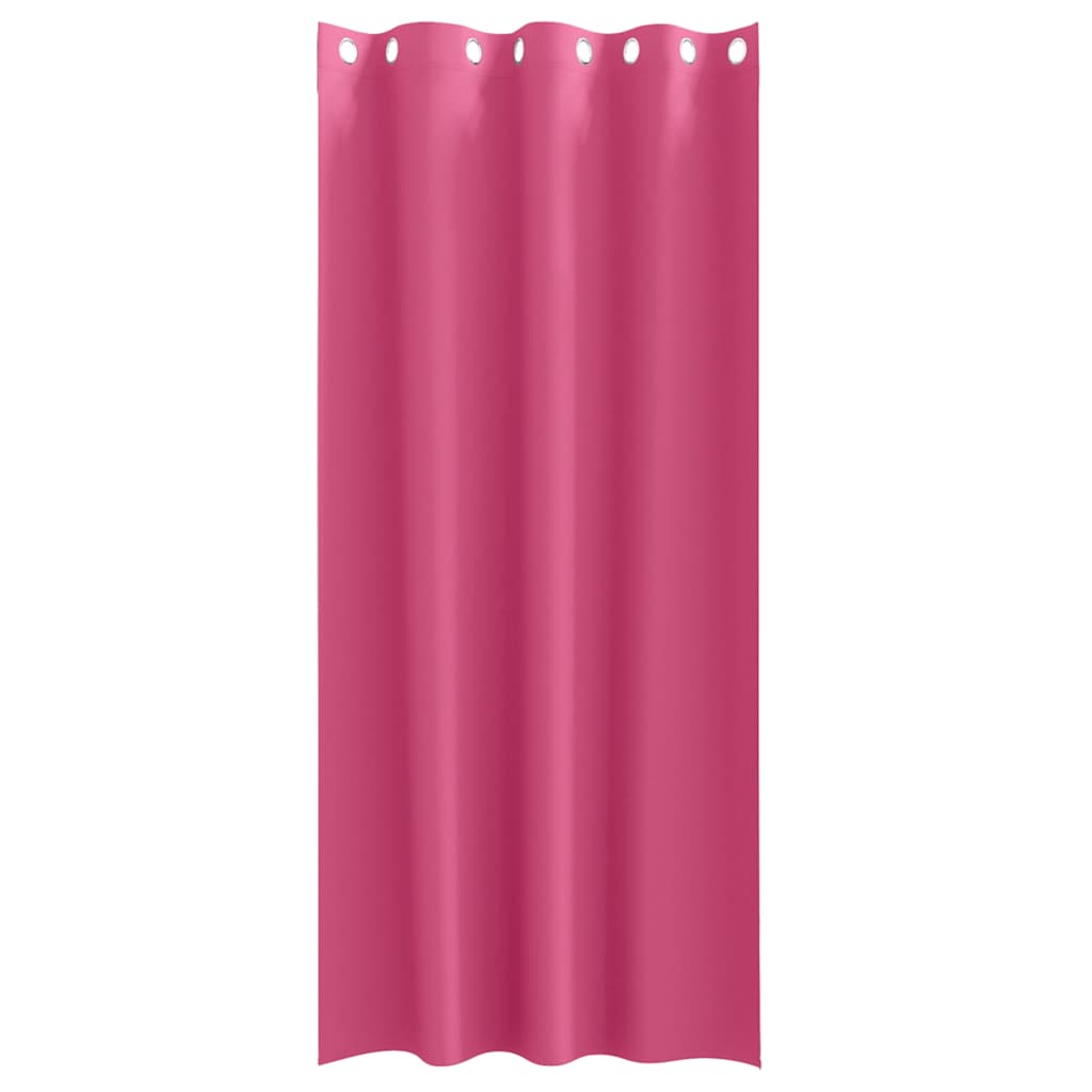 Zwart-out Gordijnen met Ringen 2 st Felroze 225 x 140 cm
