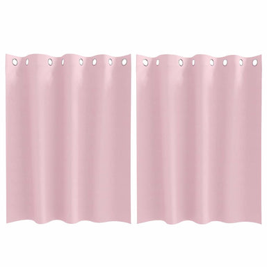 Zwart-out Gordijnen met Ringen 2 st Babyroze 140 x 140 cm