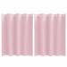 Zwart-out Gordijnen met Ringen 2 st Babyroze 140 x 140 cm
