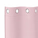 Zwart-out Gordijnen met Ringen 2 st Babyroze 175 x 140 cm