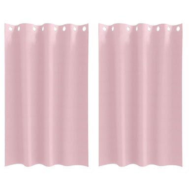 Zwart-out Gordijnen met Ringen 2 st Babyroze 175 x 140 cm