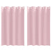 Zwart-out Gordijnen met Ringen 2 st Babyroze 175 x 140 cm