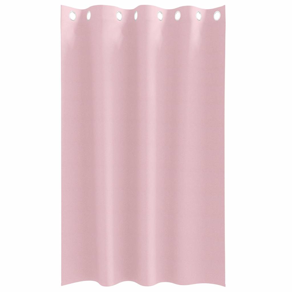 Zwart-out Gordijnen met Ringen 2 st Babyroze 175 x 140 cm