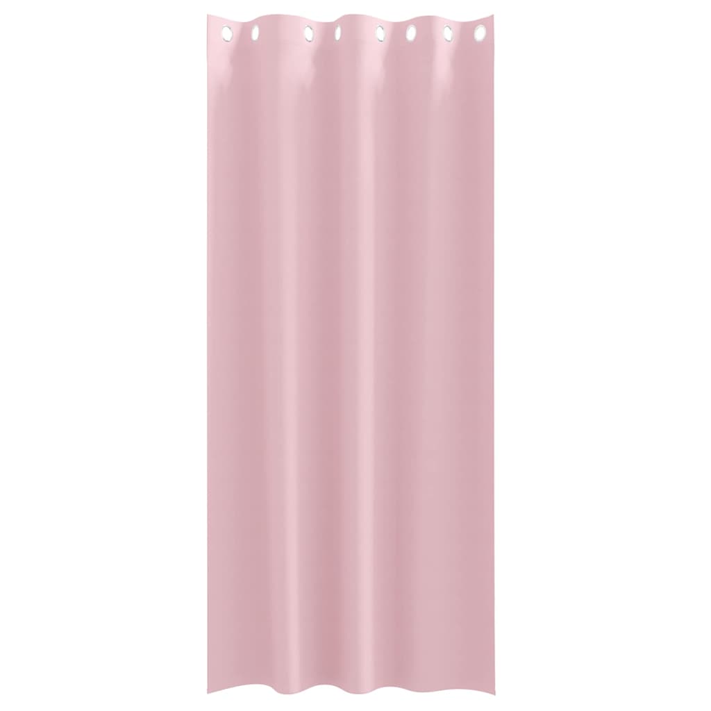 Zwart-out Gordijnen met Ringen 2 st Babyroze 225 x 140 cm