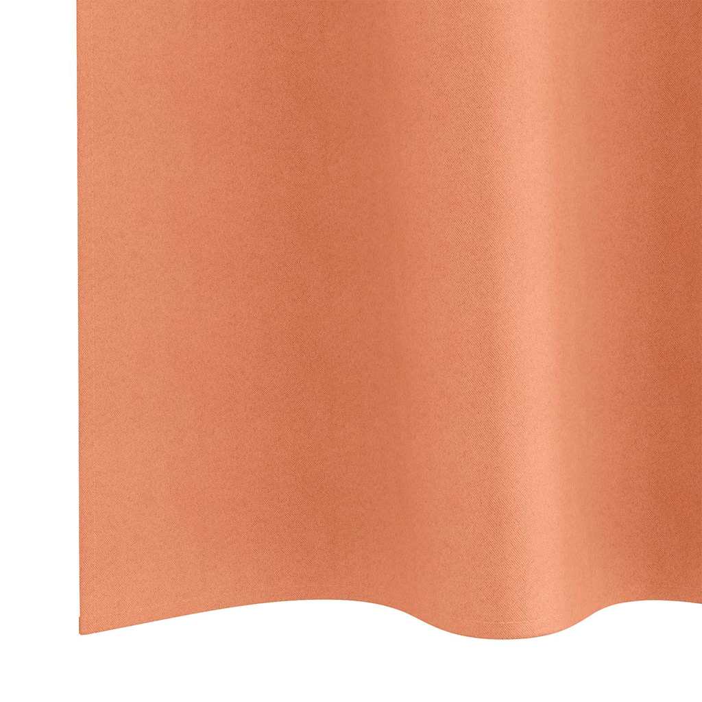 Zwart-out Gordijnen met Ringen 2 st Terracotta 140 x 140 cm