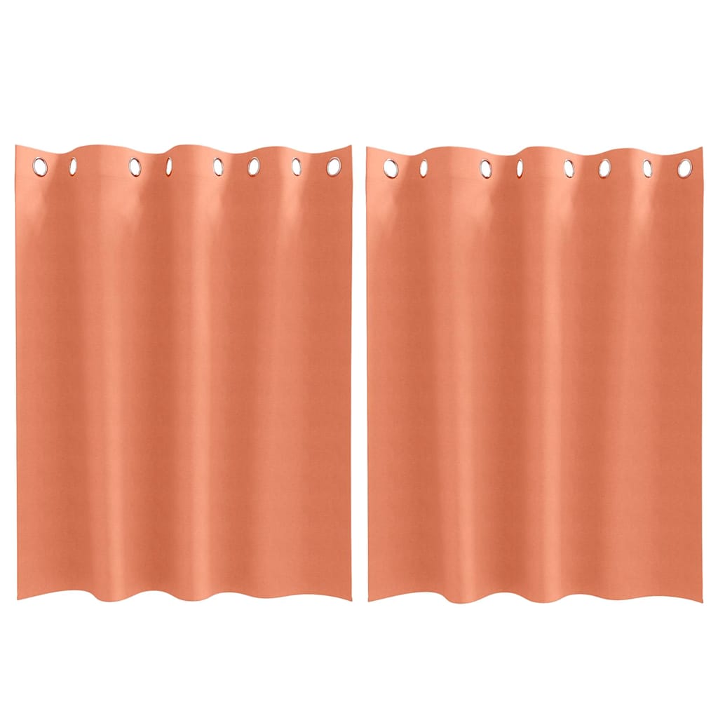 Zwart-out Gordijnen met Ringen 2 st Terracotta 140 x 140 cm