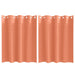 Zwart-out Gordijnen met Ringen 2 st Terracotta 140 x 140 cm