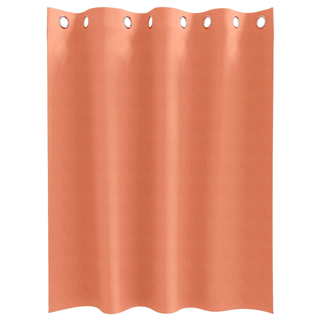 Zwart-out Gordijnen met Ringen 2 st Terracotta 140 x 140 cm