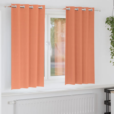Zwart-out Gordijnen met Ringen 2 st Terracotta 175 x 140 cm