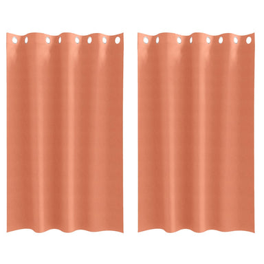 Zwart-out Gordijnen met Ringen 2 st Terracotta 175 x 140 cm