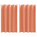 Zwart-out Gordijnen met Ringen 2 st Terracotta 175 x 140 cm