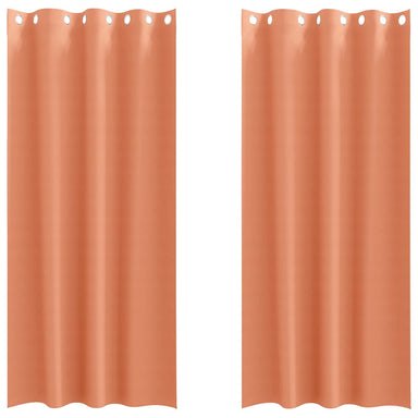 Zwart-out Gordijnen met Ringen 2 st Terracotta 225 x 140 cm