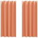Zwart-out Gordijnen met Ringen 2 st Terracotta 225 x 140 cm