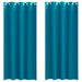 Zwart-out Gordijnen met Ringen 2 st Turquoise 245 x 140 cm