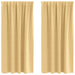 Zwart-out Gordijnen met Ringen 2 st Beige 175 x 140 cm