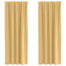 Zwart-out Gordijnen met Ringen 2 st Beige 245 x 140 cm