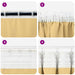 Zwart-out Gordijnen met Ringen 2 st Beige 260 x 140 cm