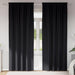 Zwart-out Gordijnen met Ringen 2 st Zwart 225 x 140 cm