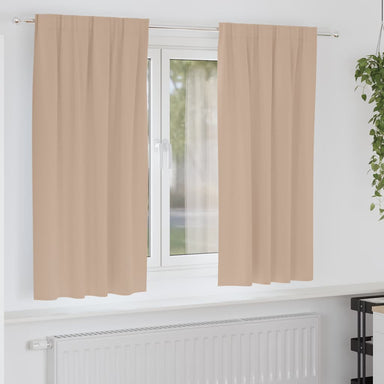 Zwart-out Gordijnen met Ringen 2 st Taupe 175 x 140 cm