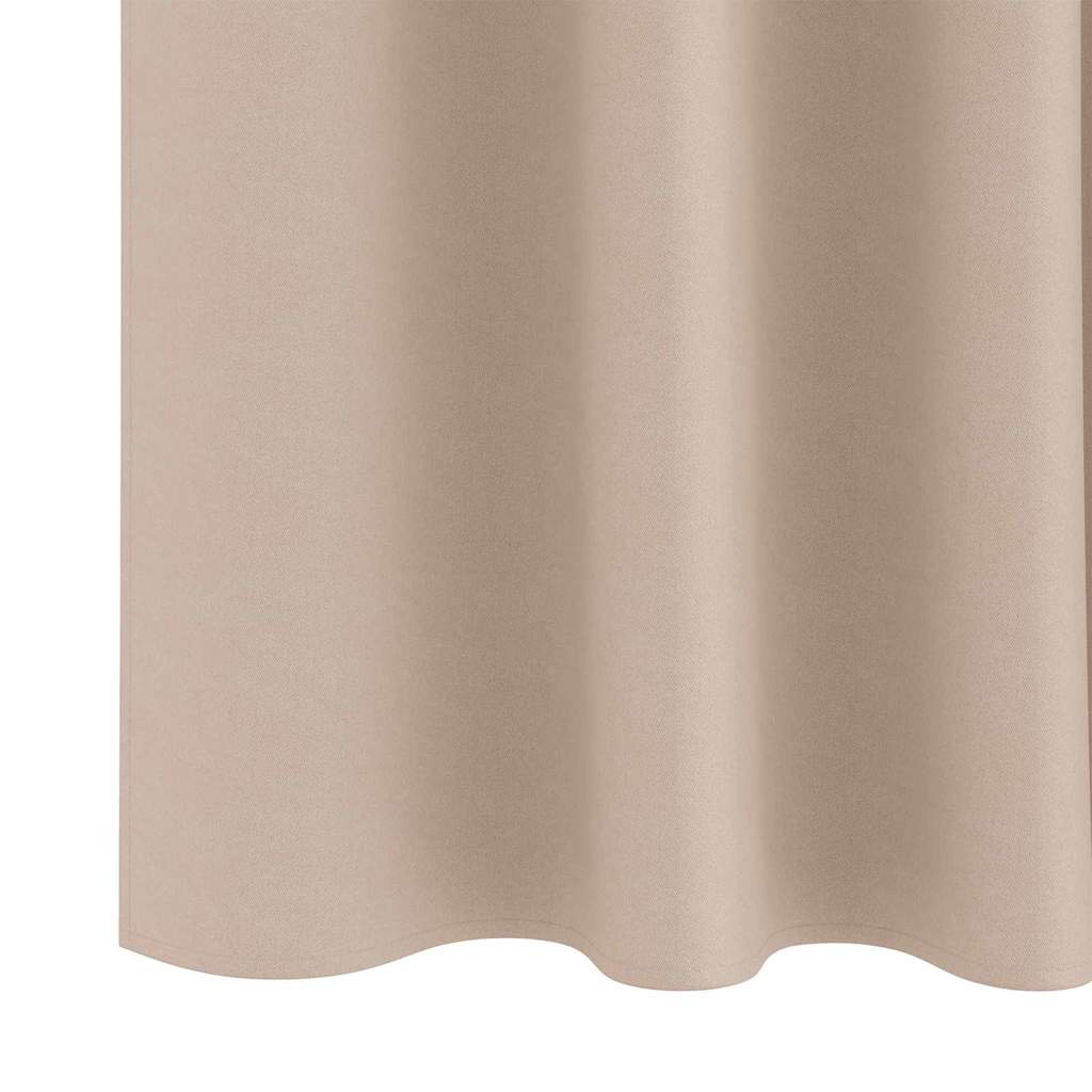 Zwart-out Gordijnen met Ringen 2 st Taupe 245 x 140 cm