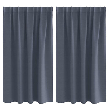 Zwart-out Gordijnen met Ringen 2 st Antraciet 140 x 140 cm