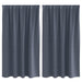 Zwart-out Gordijnen met Ringen 2 st Antraciet 140 x 140 cm