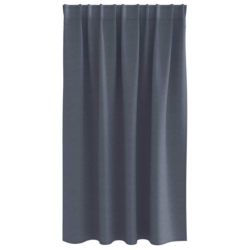 Zwart-out Gordijnen met Ringen 2 st Antraciet 140 x 140 cm