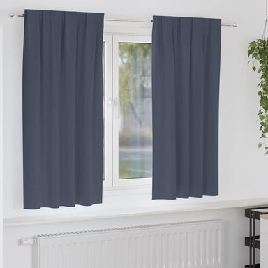Zwart-out Gordijnen met Ringen 2 st Antraciet 175 x 140 cm