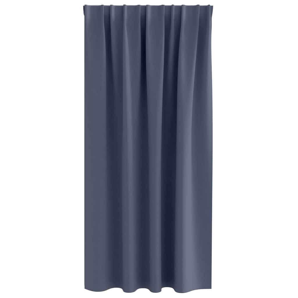 Zwart-out Gordijnen met Ringen 2 st Antraciet 175 x 140 cm