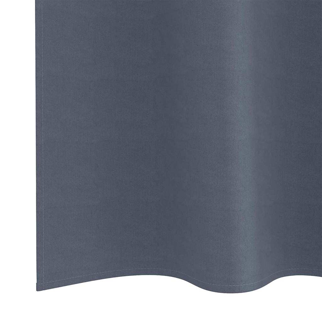 Zwart-out Gordijnen met Ringen 2 st Antraciet 245 x 140 cm