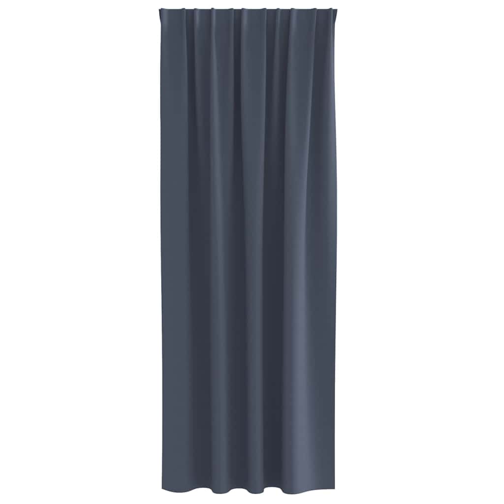 Zwart-out Gordijnen met Ringen 2 st Antraciet 245 x 140 cm