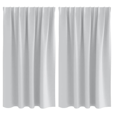 Zwart-out Gordijnen met Ringen 2 st Bleekgrijs 140 x 140 cm